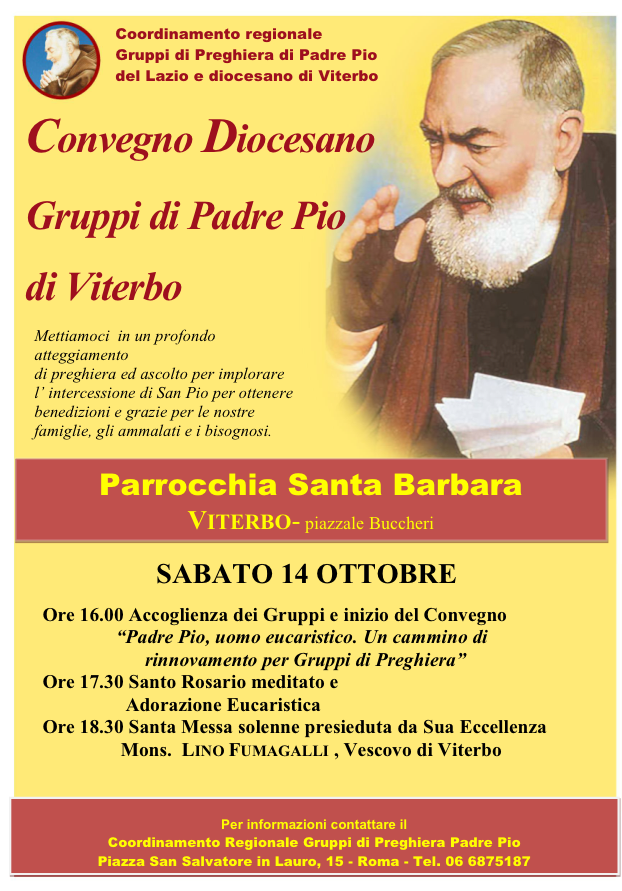Gruppi Di Preghiera Di Padre Pio Gruppi di Preghiera Padre Pio - Viterbo: Convegno Diocesano dei Gruppi