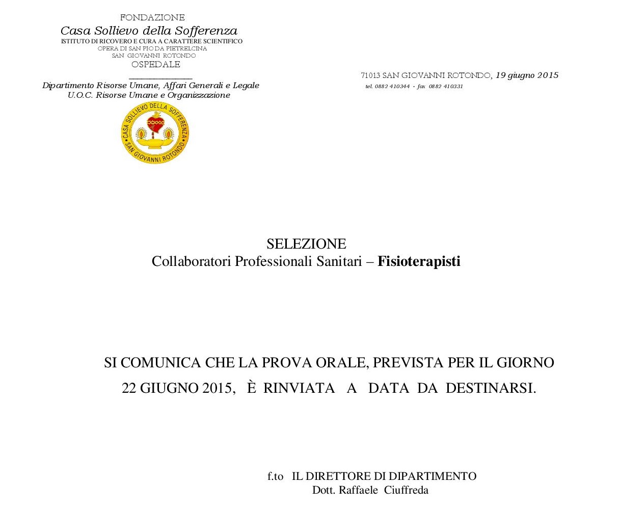 SOSPENSIONE SELEZIONE