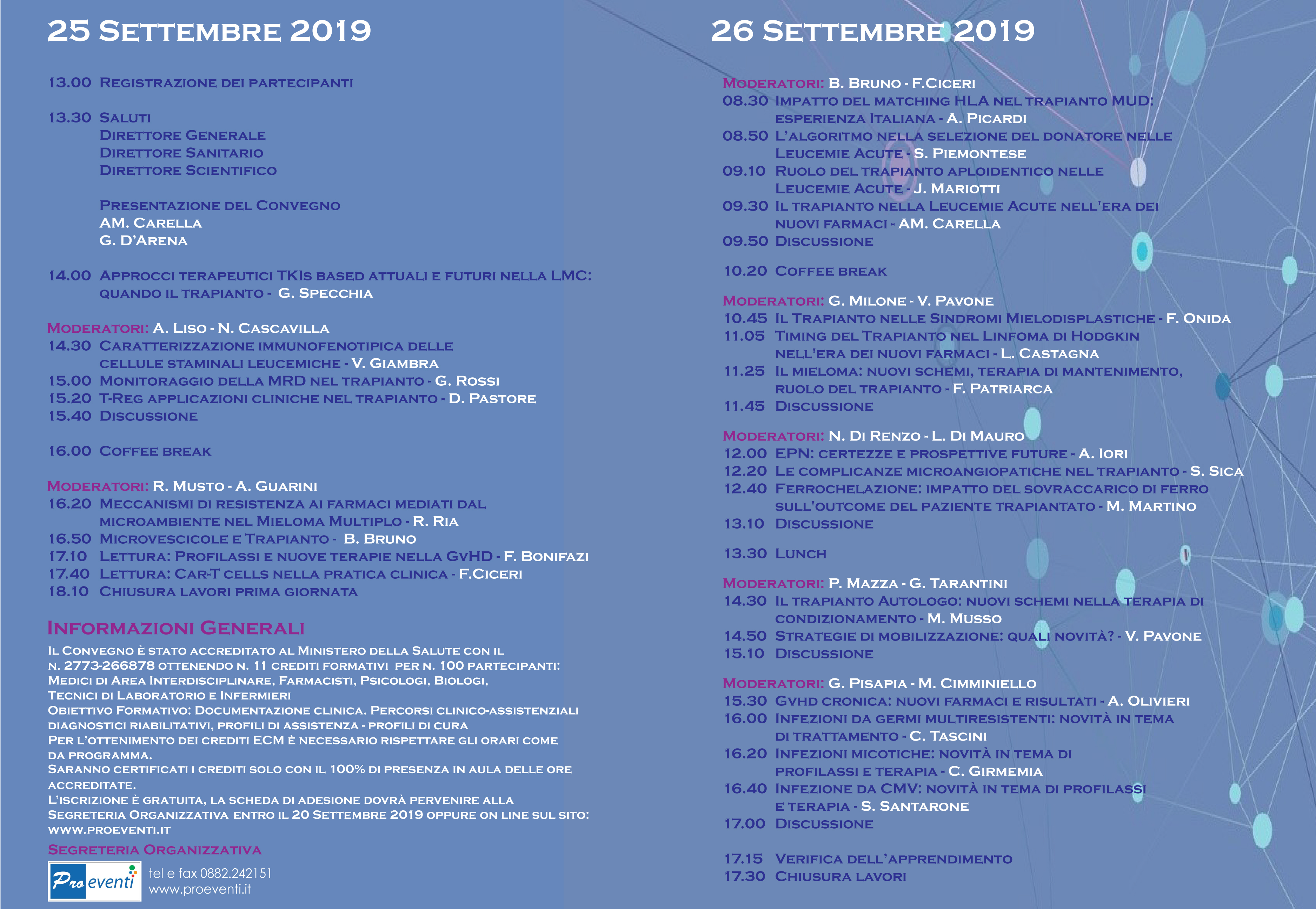 il programma del convegno