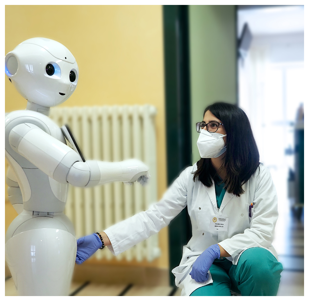 pepper con un medico